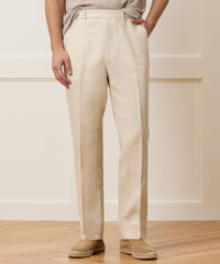 Straight Fit Linen Tab Trouser