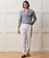 Straight Fit Linen Beach Pant