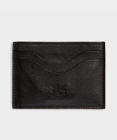 Il Bisonte Salina Leather Card Holder in Black