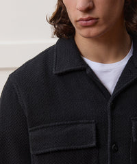 Linen-Cotton Textured Shirt Jacket