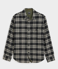 Wool Plaid Utility Shirt Jacket