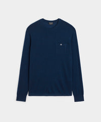 Premium Cashmere Pocket Tee in Navy