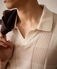 Mesh Silk-Cotton Montauk Sweater Polo