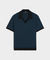 Herringbone Silk-Cotton Montauk Sweater Polo