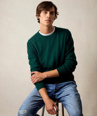 Cashmere Crewneck in Evergreen
