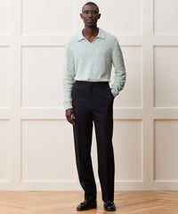 Straight Fit Italian Wool-Cotton Modern Trouser