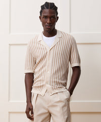 Cropped Silk-Cotton Bungalow Sweater Polo