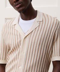 Cropped Silk-Cotton Bungalow Sweater Polo