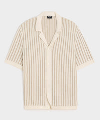 Cropped Silk-Cotton Bungalow Sweater Polo