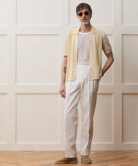 Cropped Boucle Sweater Polo