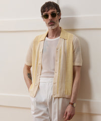 Cropped Boucle Sweater Polo