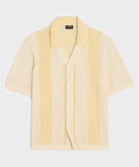 Cropped Boucle Sweater Polo