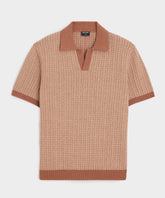 Linen Geometric Montauk Sweater Polo