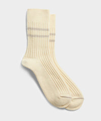 RoToTo Special Trio Socks in Off White / Grey
