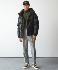 Italian Short Tech Down Parka in Black