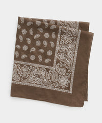 Cotton Bandana Neckerchief in Burnt Caramel