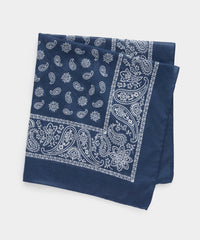 Cotton Bandana Neckerchief in Navy