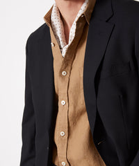 Linen Geo Neckerchief in Cream