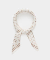 Linen Geo Neckerchief in Cream