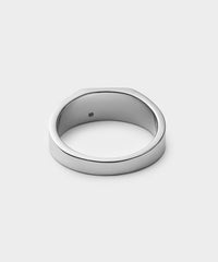 Miansai Sterling Silver Geo Signet Diamond Ring Diamond