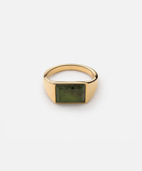 Miansai Lennox Ring Gold Vermeil in Jasper