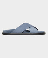 Nomad Suede Crossover Sandal in Steel Blue