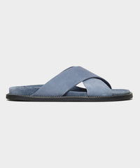 Nomad Suede Crossover Sandal in Steel Blue