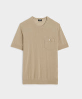 Premium Short-Sleeve Cashmere Pocket Tee in Baja Dunes