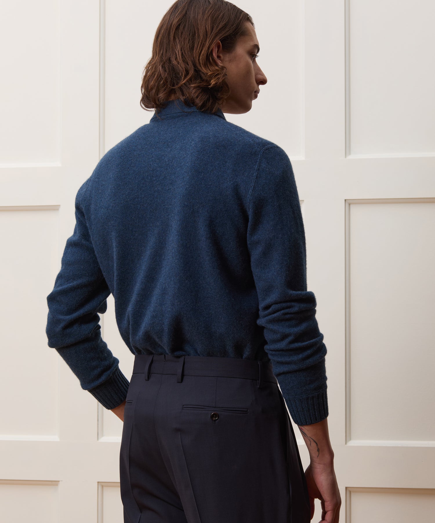 Italian Cashmere Half-Zip Sweater Polo