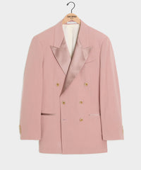 Relaxed Italian Sueded Linen Double-Breasted Tuxedo Jacket