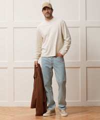 Relaxed Portuguese Jersey Mock Neck Tee