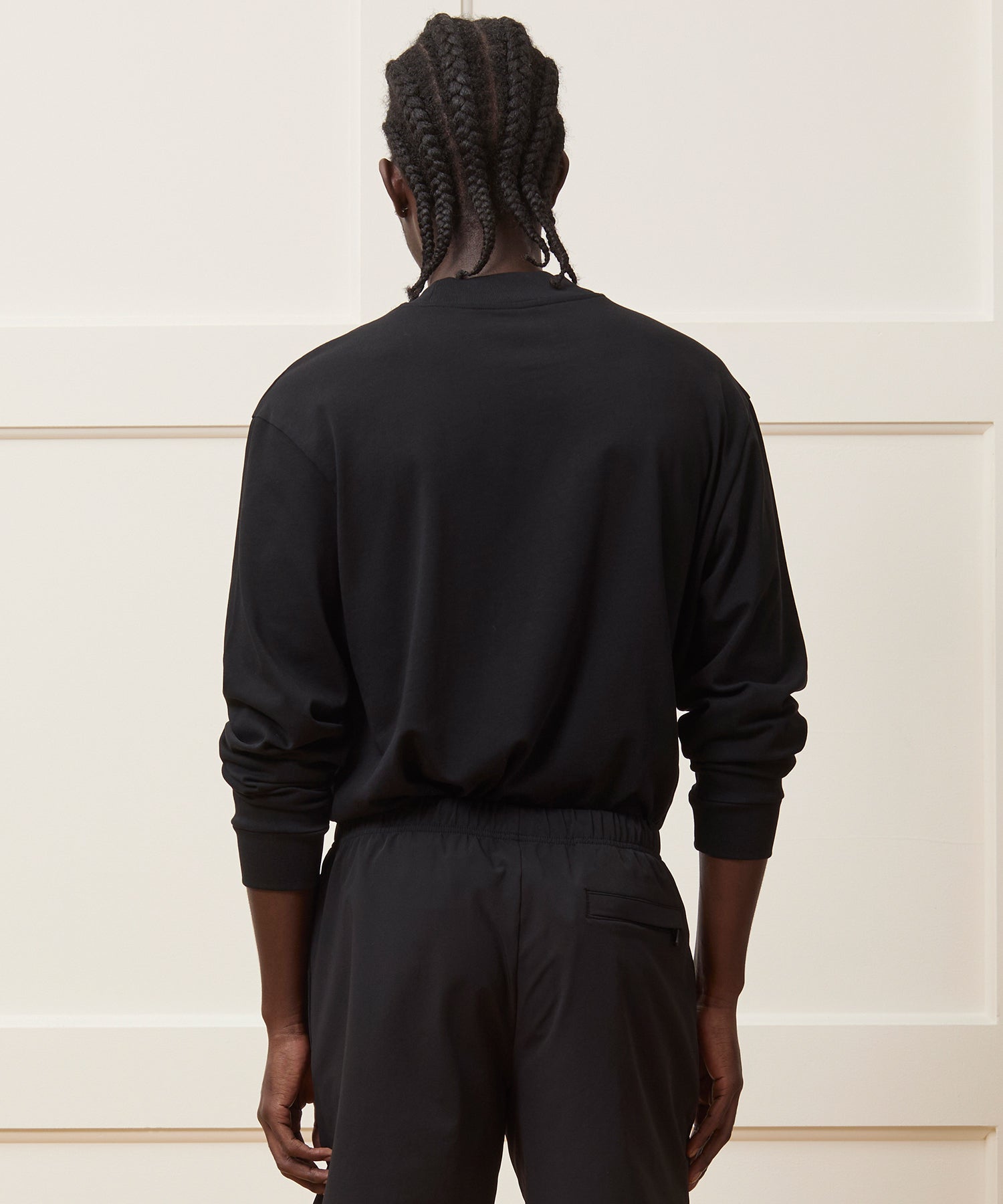 Relaxed Portuguese Jersey Mock Neck Tee