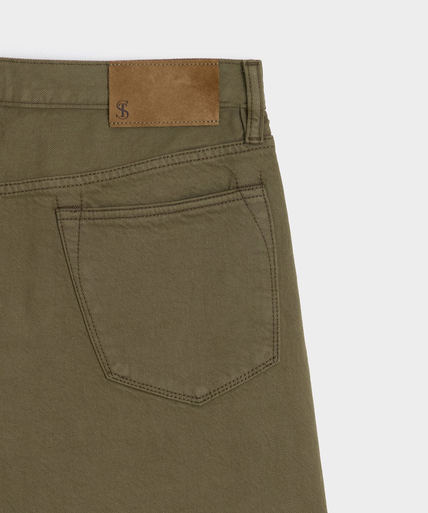 Slim Garment-Dyed Jean in Olive