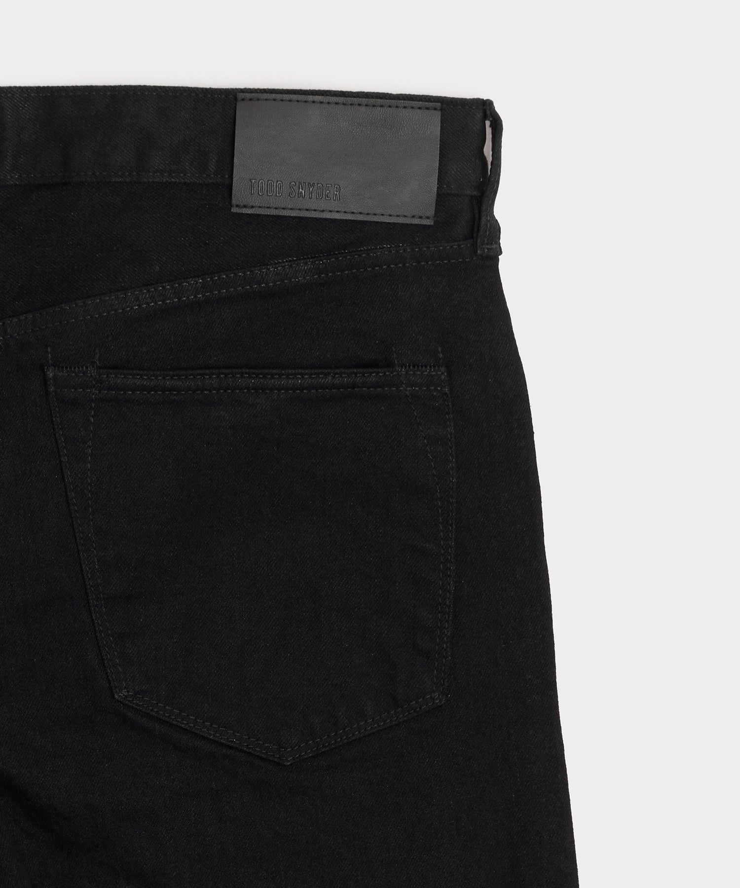 Straight Japanese Selvedge Stretch Jean in Black