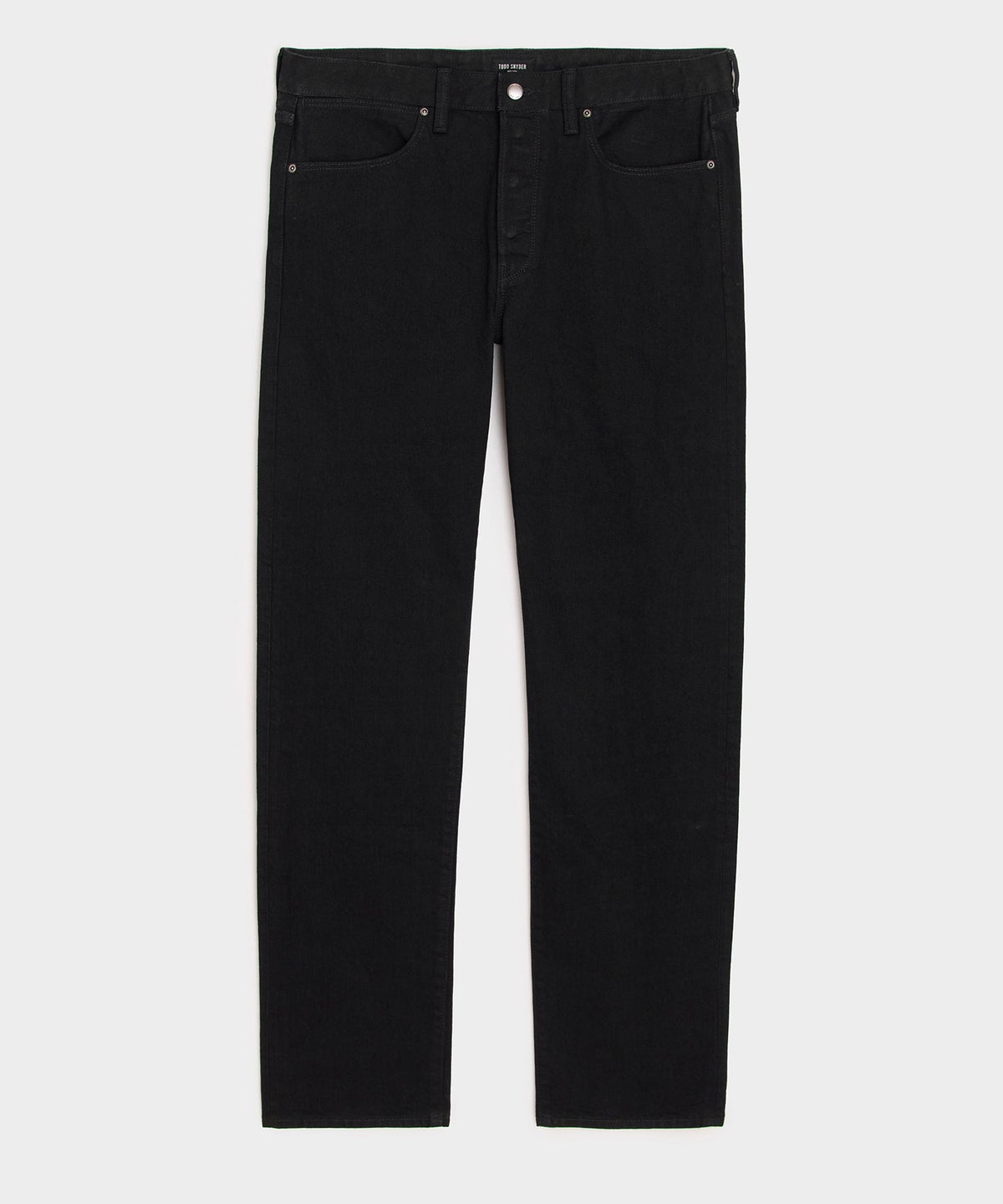 Straight Japanese Selvedge Stretch Jean in Black