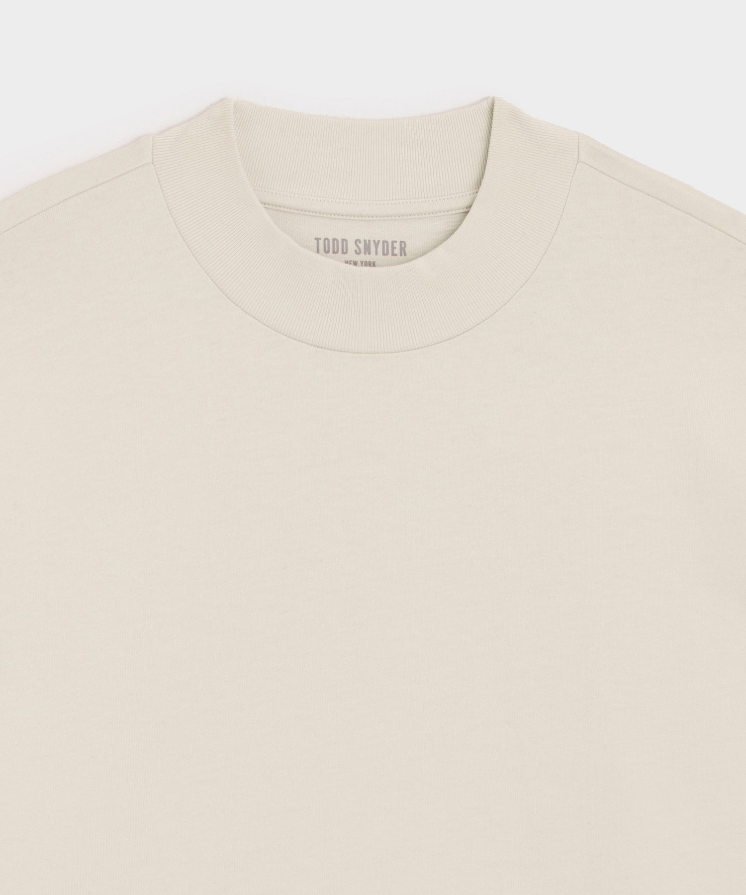 Relaxed Portuguese Jersey Mock Neck Tee