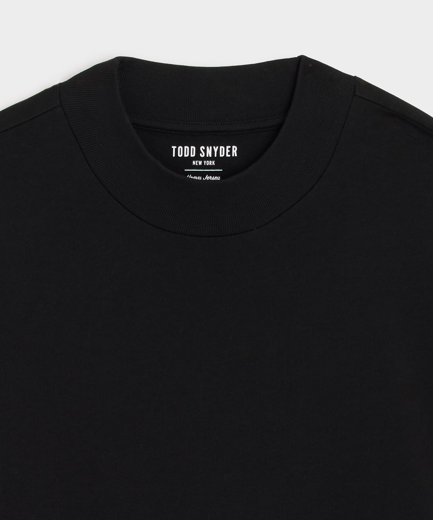 Relaxed Portuguese Jersey Mock Neck Tee