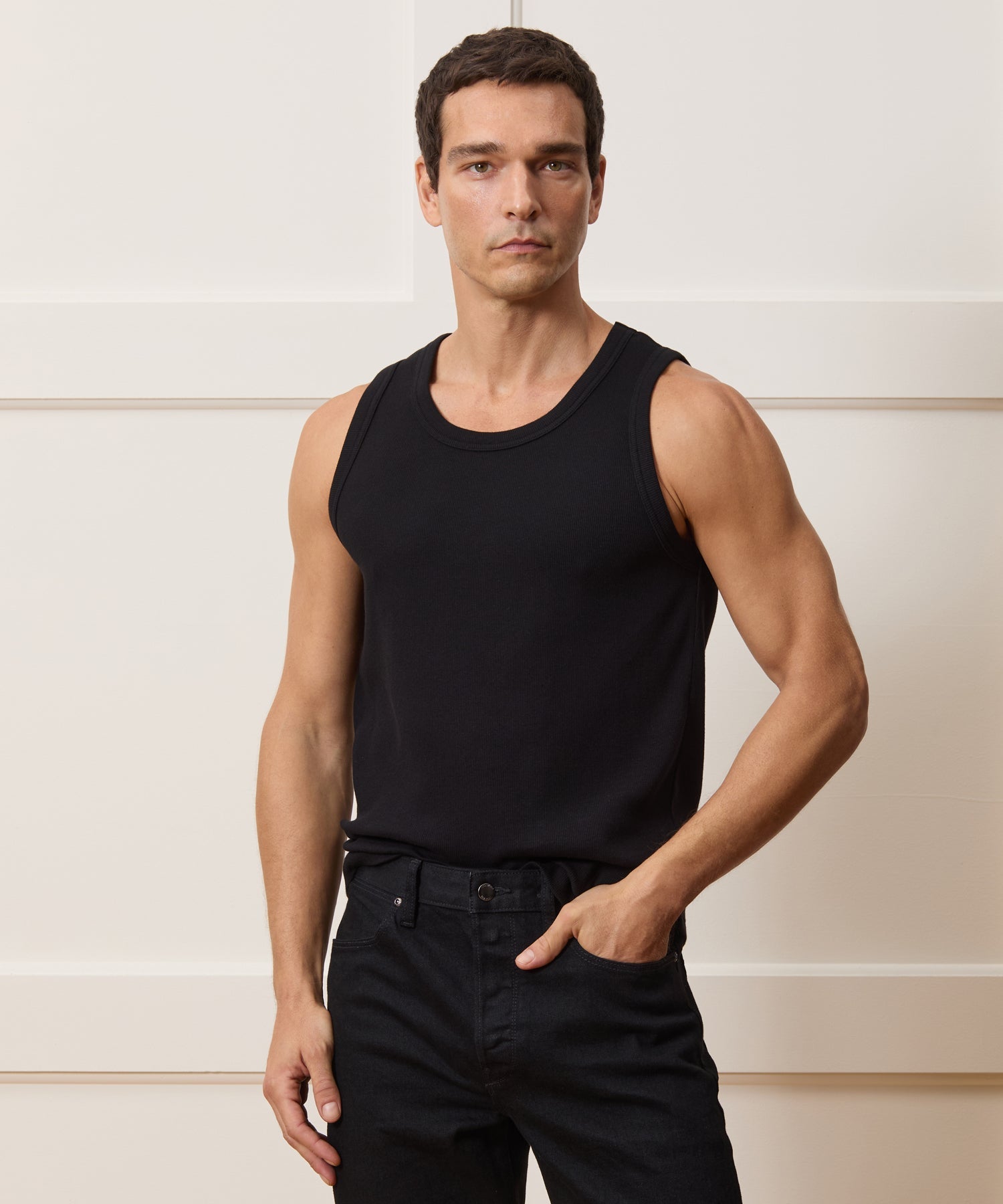Portuguese Cotton High Neck Tank