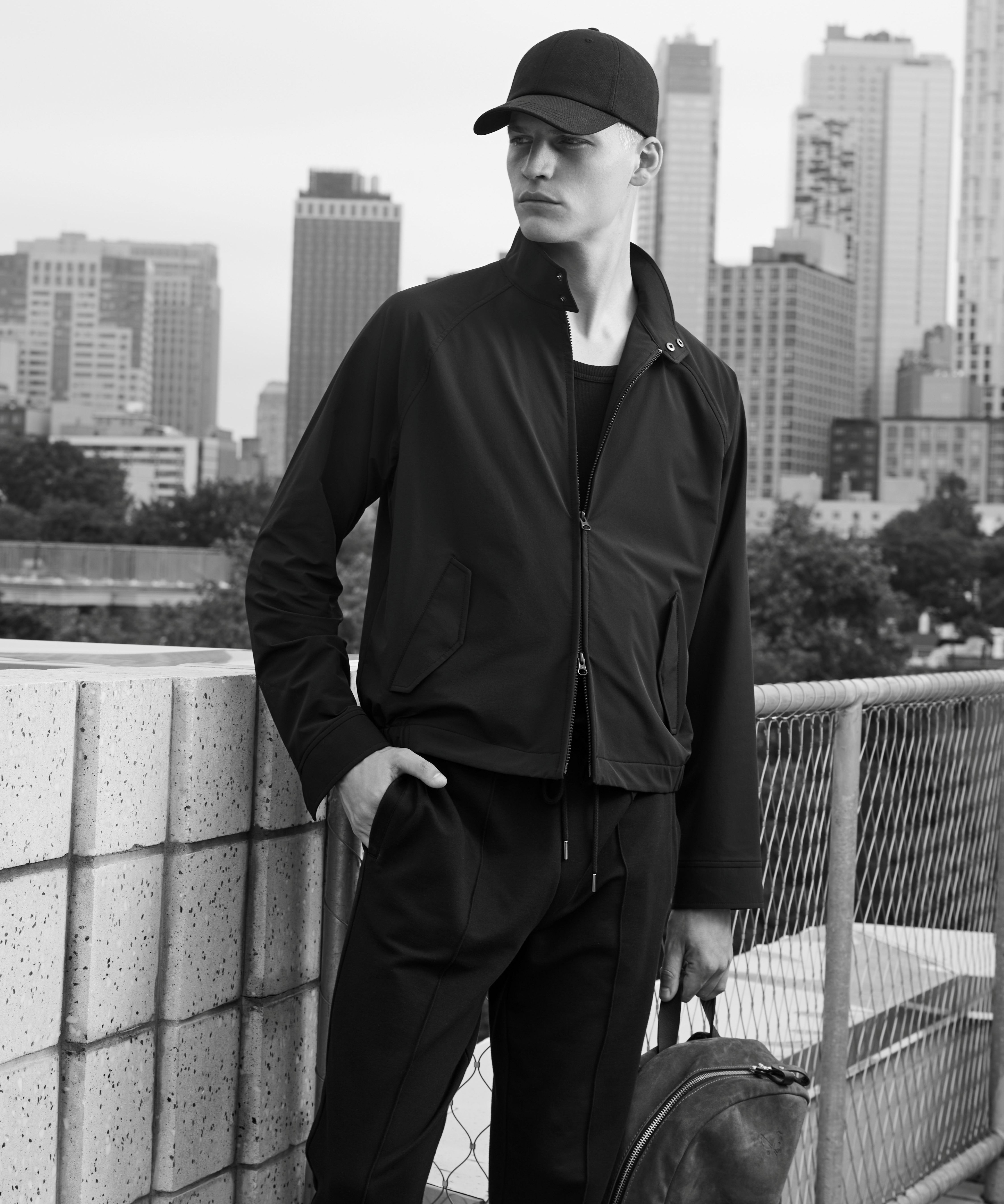 Lightweight Nylon Harrington Jacket