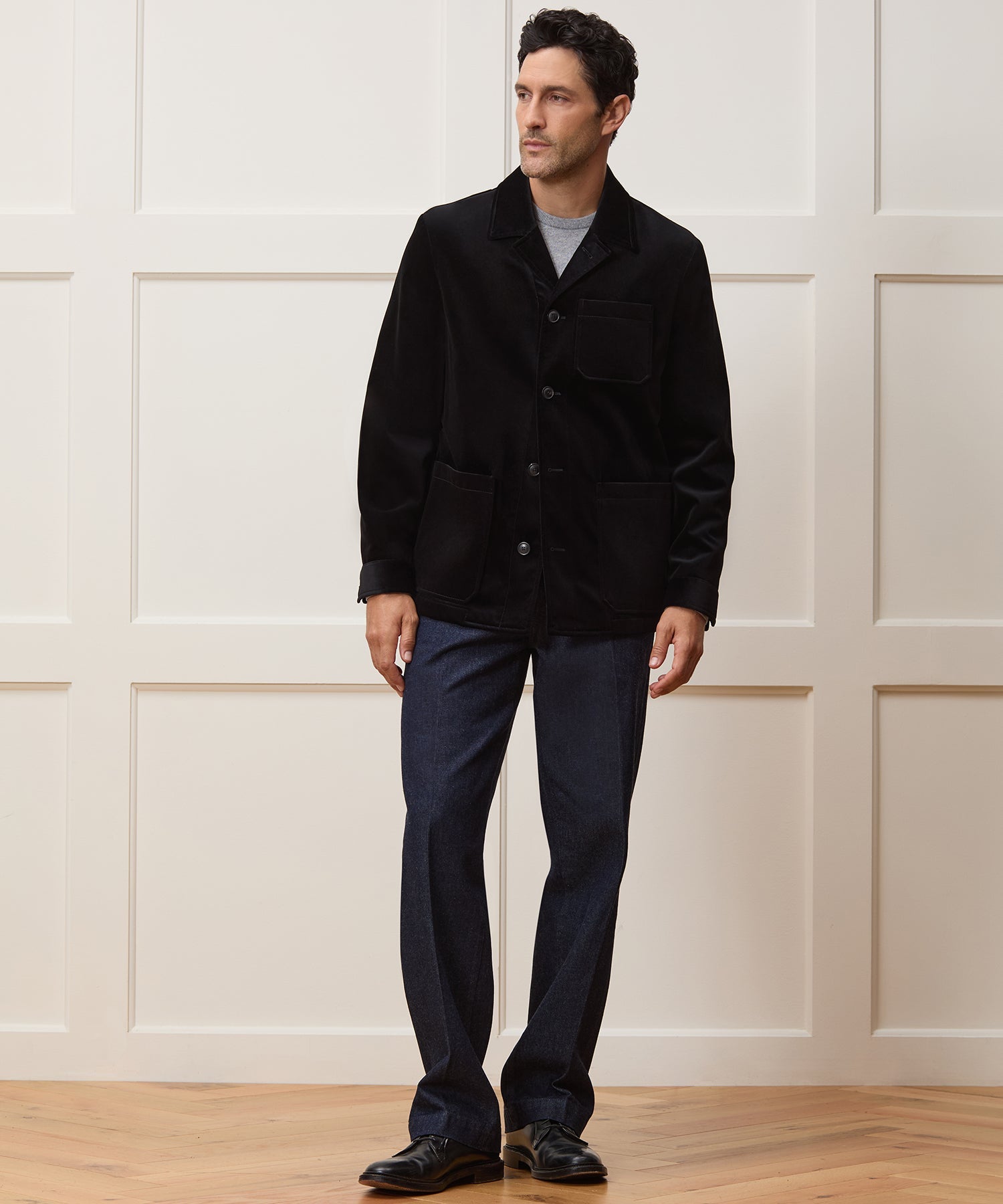 Italian Velvet Tailored Chore Coat