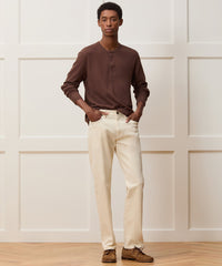 Lightweight Mini Waffle Henley