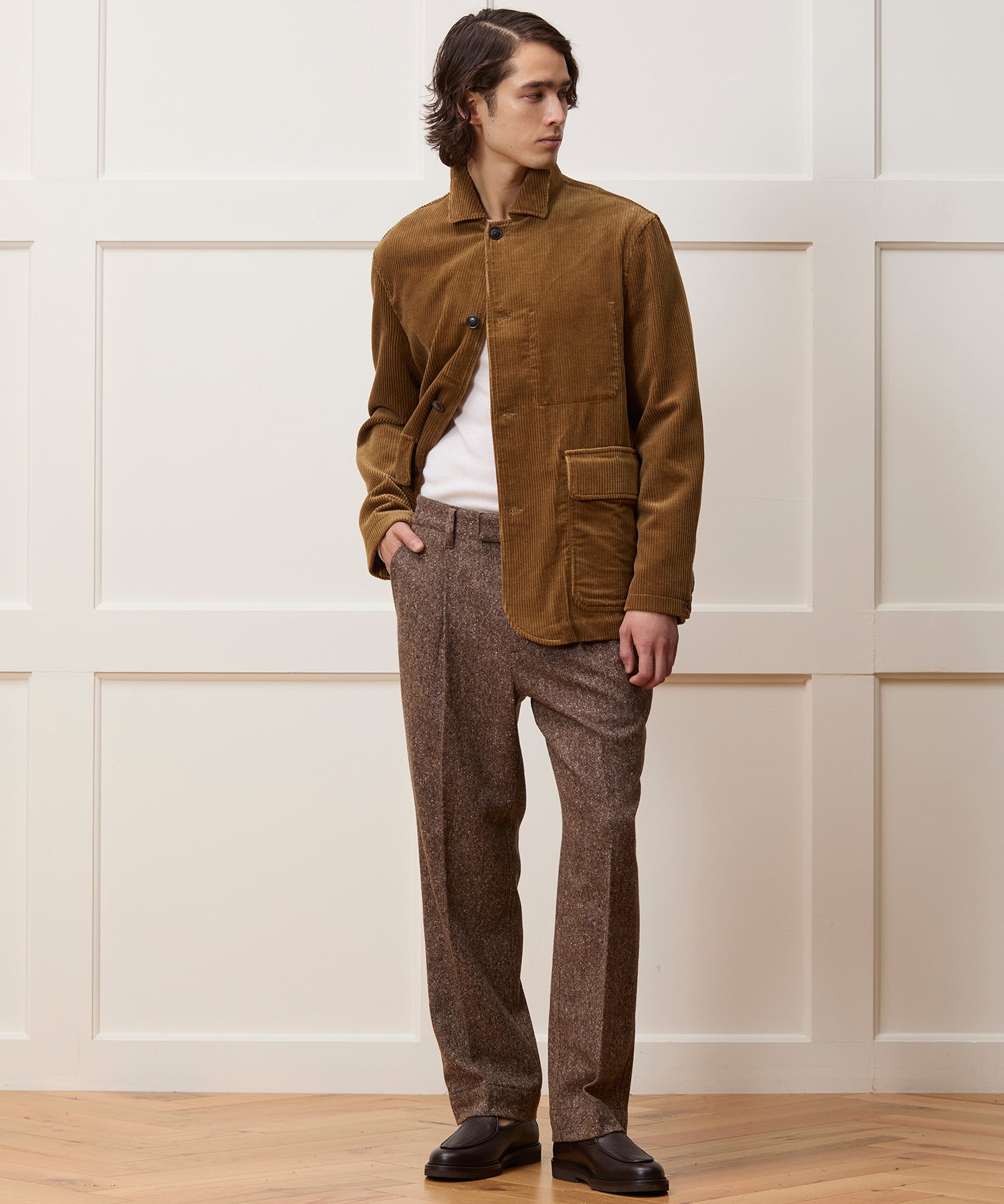 Relaxed Italian Corduroy Walking Jacket