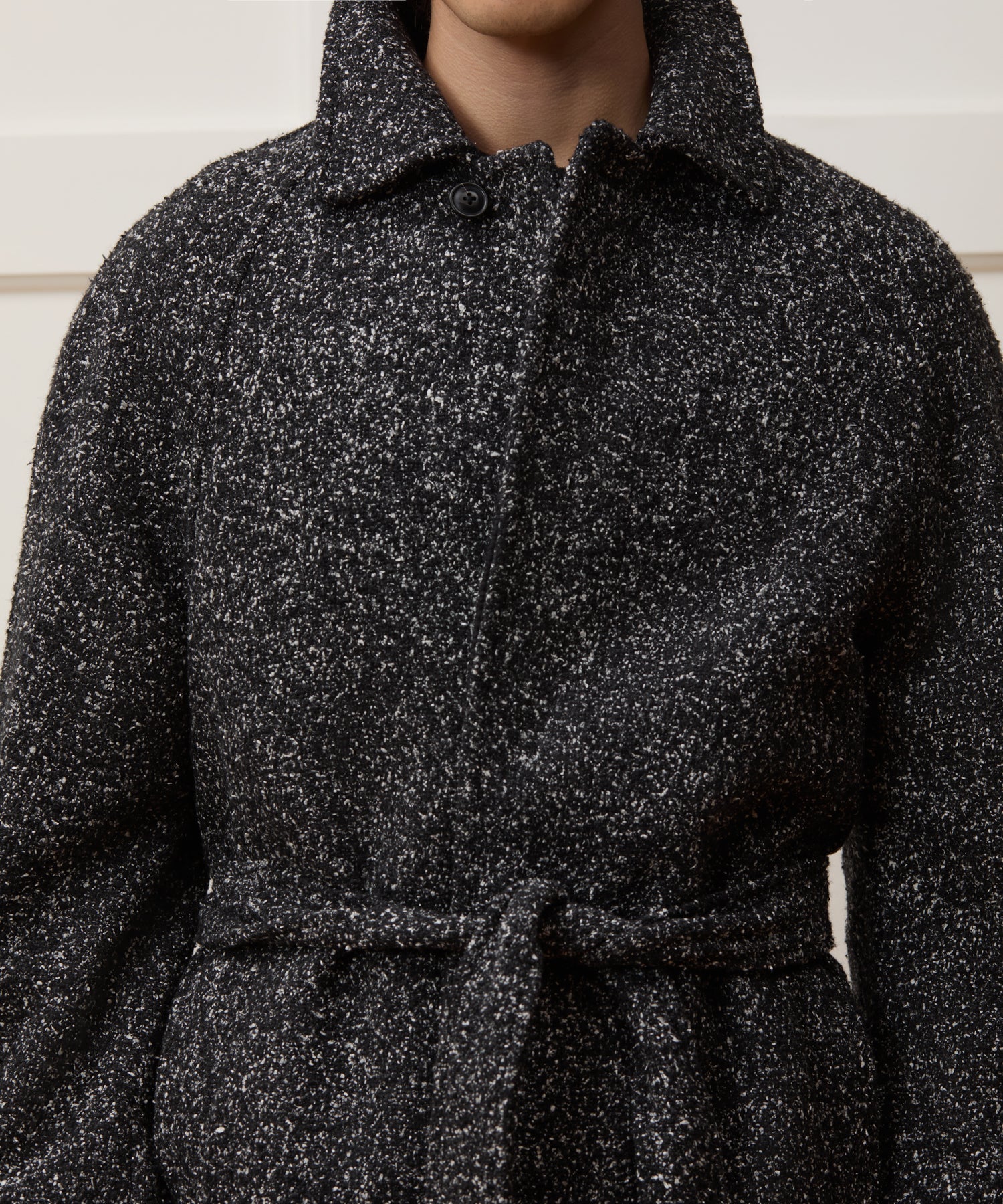 Italian Wool-Silk Belted Topcoat