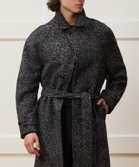Italian Wool-Silk Belted Topcoat