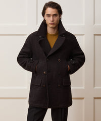 Italian Wool Herringbone Peacoat