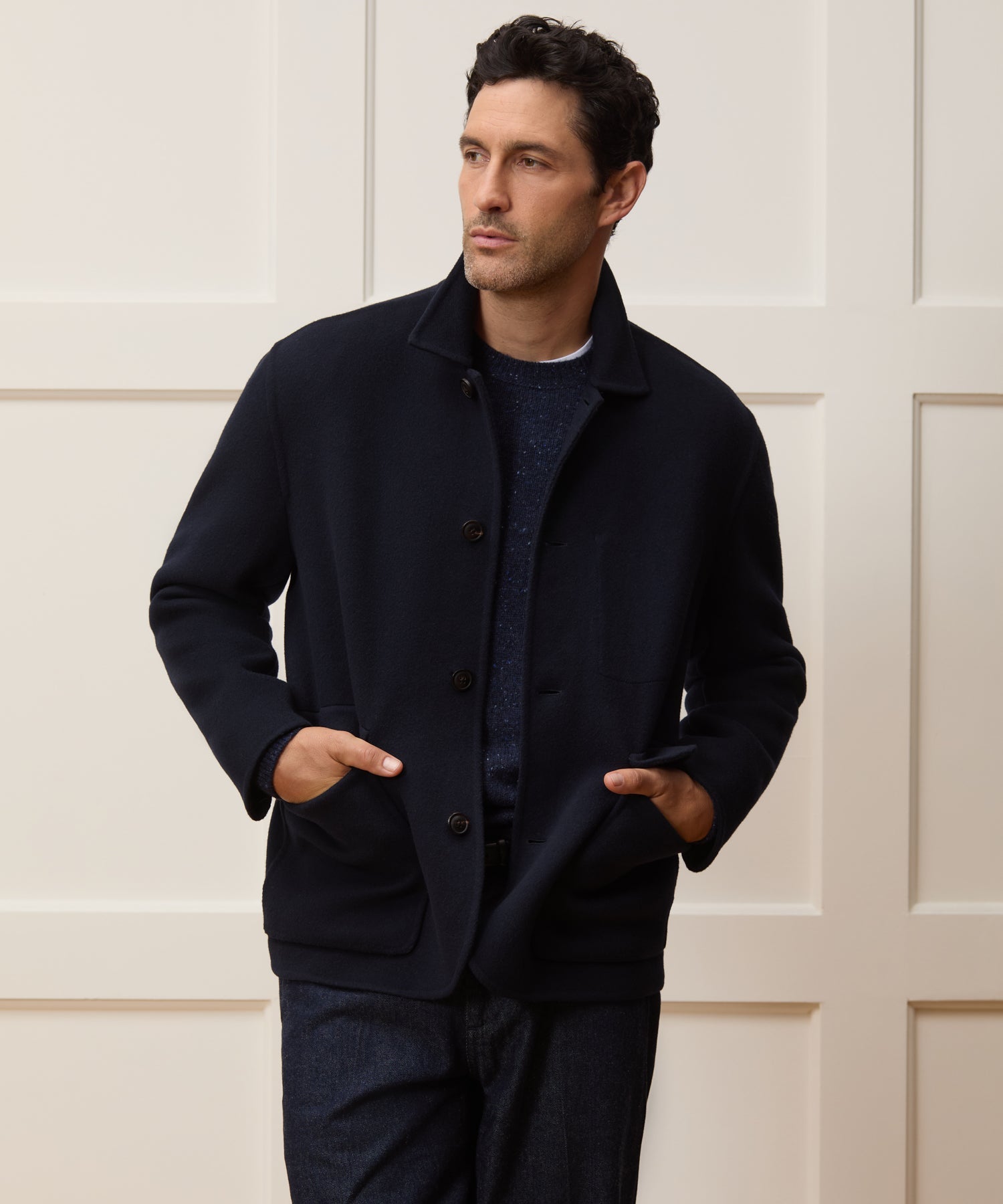 Relaxed Italian Cashmere Walking Jacket