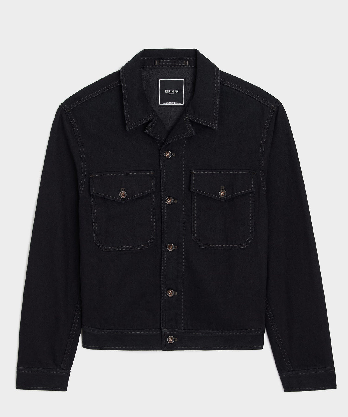 Cropped Denim Eisenhower Jacket