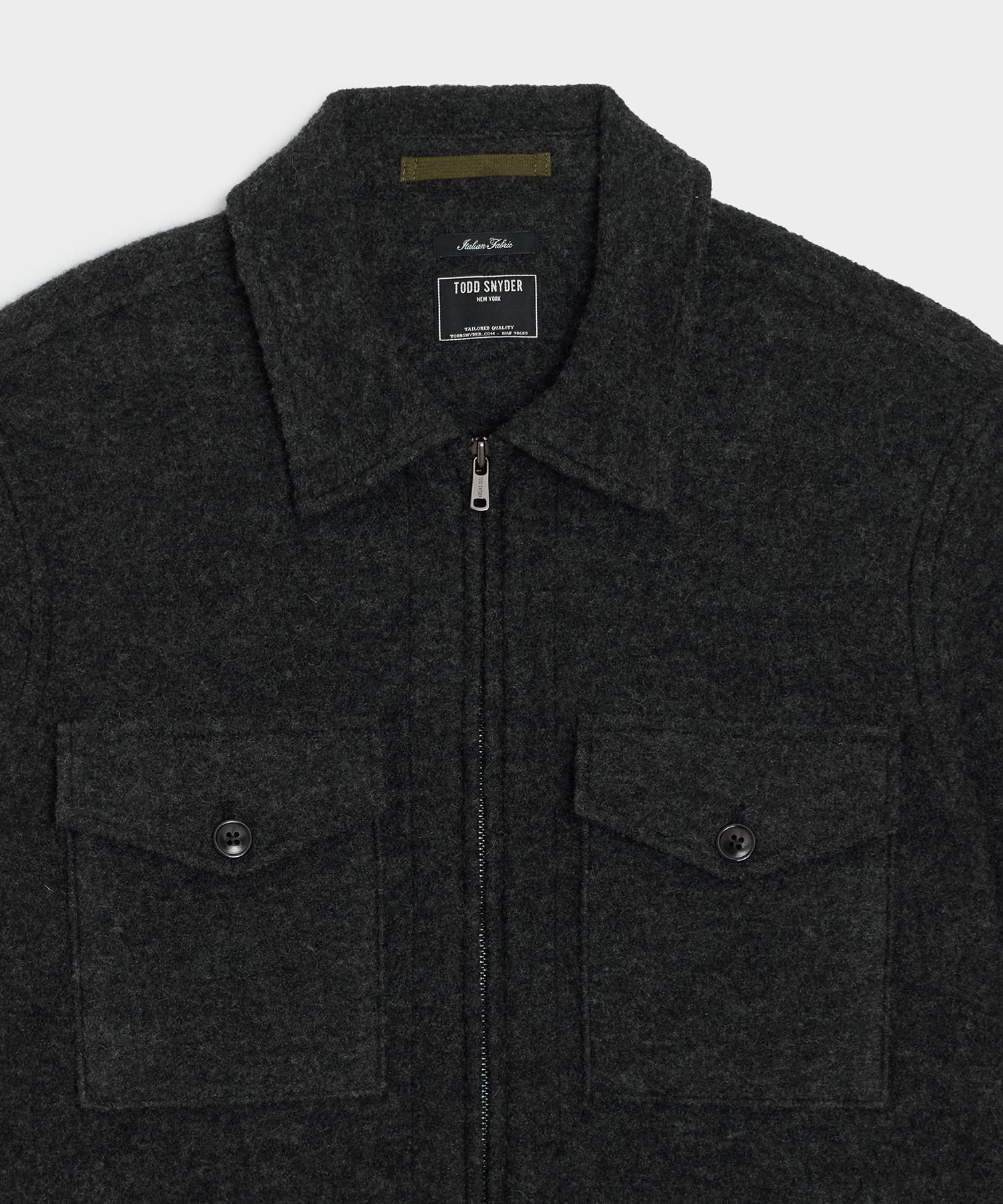 Italian Boiled Wool Full-Zip CPO Jacket