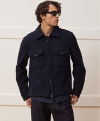 Italian Boiled Wool Full-Zip CPO Jacket