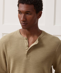 Lightweight Mini Waffle Henley